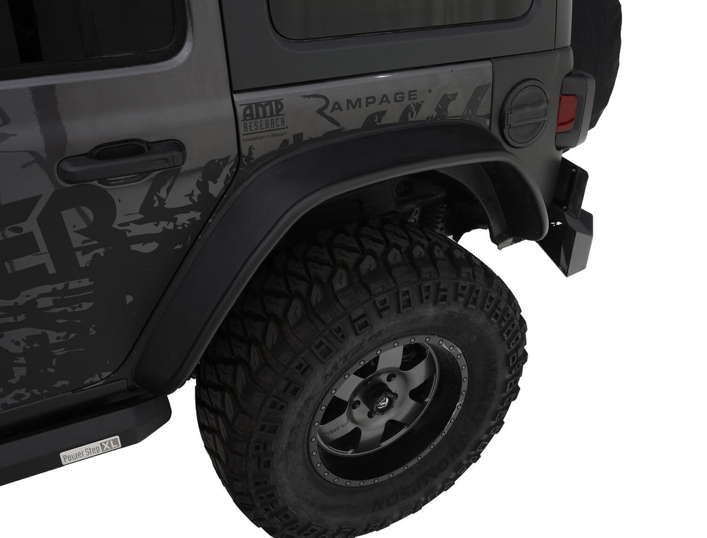 Bushwacker 10923-07 Fender Flares Flat Style 4Pc for Select Jeep Wrangler