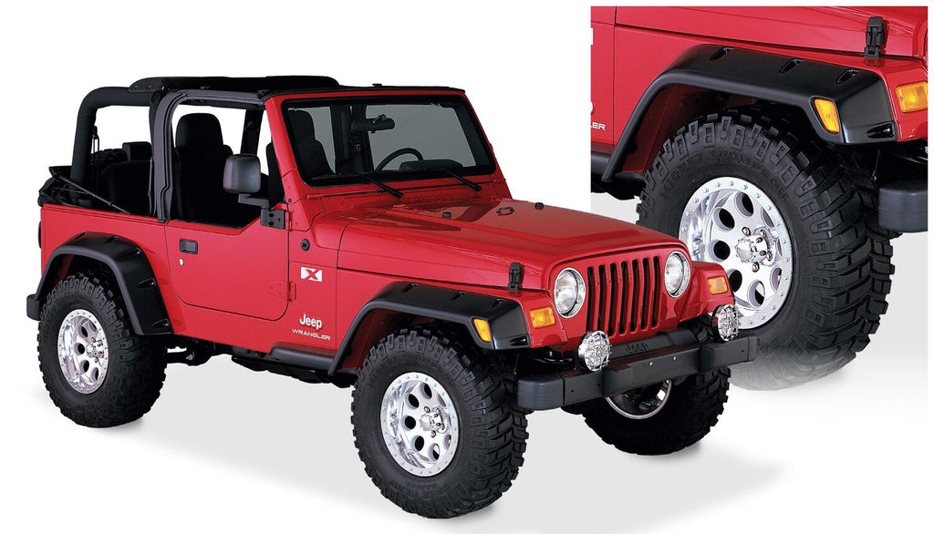 Bushwacker 10908-07 Fender Flares Pocket Style 4Pc for Select Jeep Wrangler