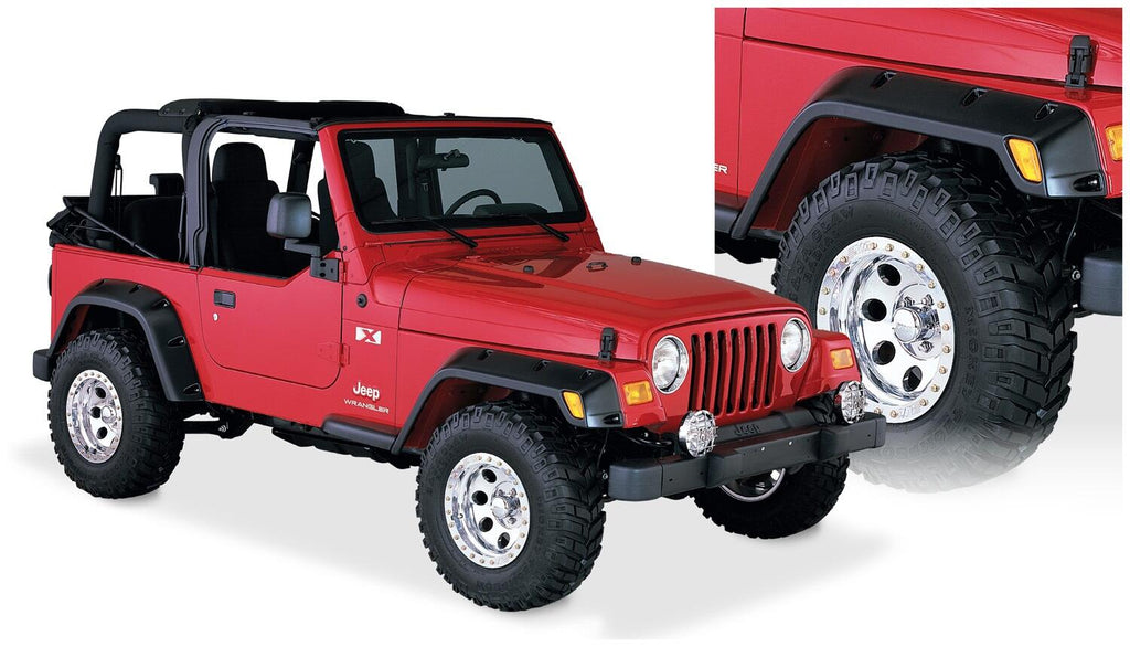 Bushwacker 10917-07 Fender Flares Pocket Style 4Pc for Select Jeep Wrangler