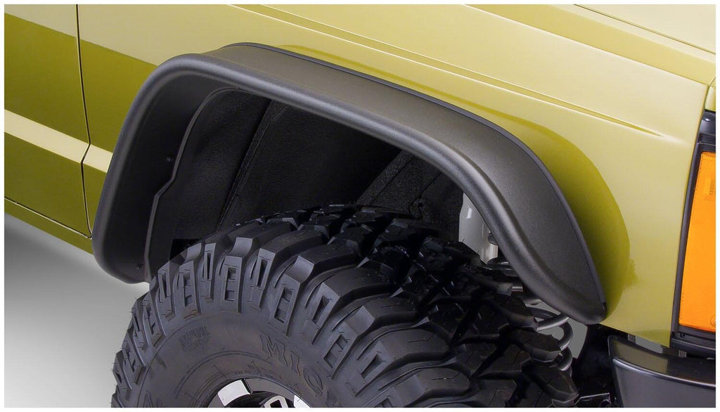Bushwacker 10922-07 Fender Flares Flat Style 4Pc for Select Jeep Cherokee