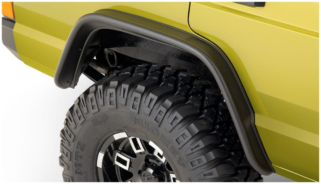 Bushwacker 10922-07 Fender Flares Flat Style 4Pc for Select Jeep Cherokee