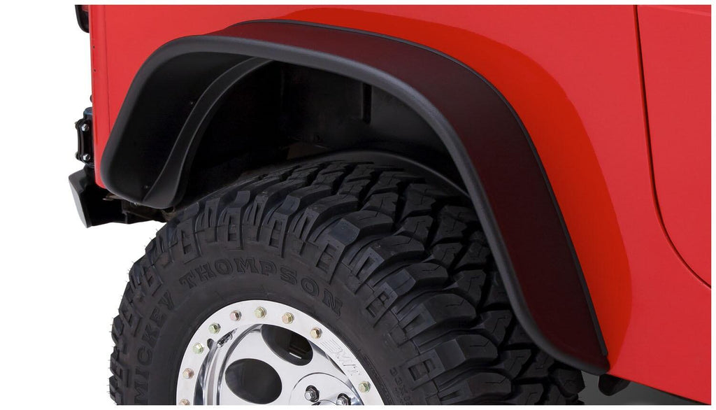 Bushwacker 10924-07 Fender Flares Flat Style 4Pc for Select Jeep Wrangler