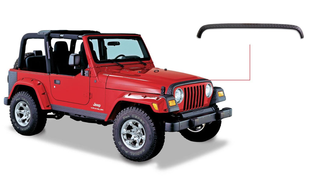 Bushwacker 14006 Trail Armor Hood Guard; Black for Select Jeep Wrangler
