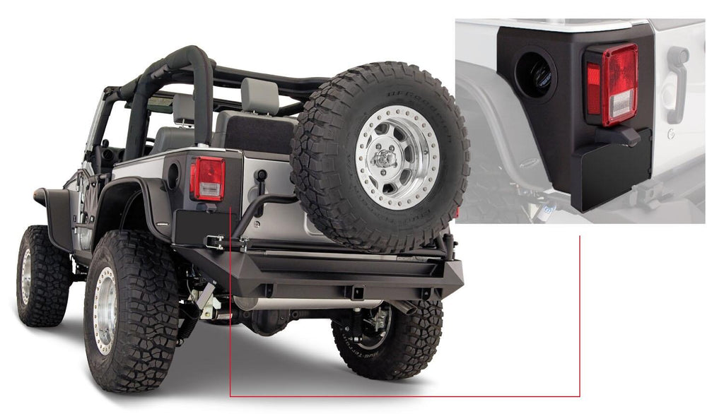 Bushwacker 14009 Trail Armor Rear Corner for Select Jeep Wrangler, Jeep Wrangler JK