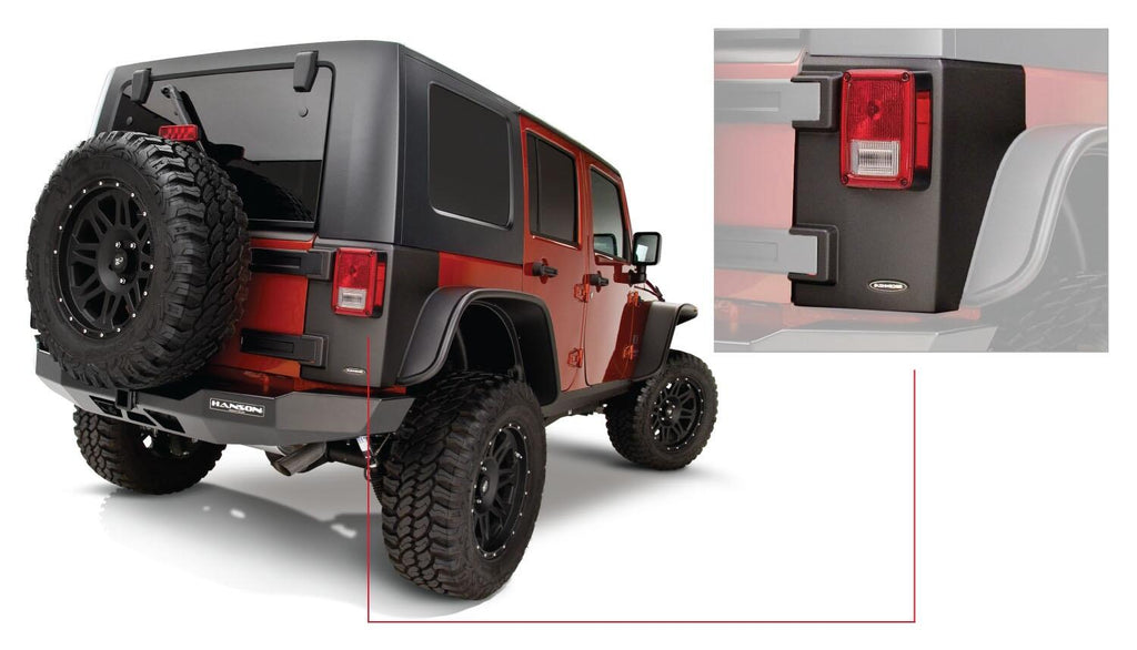 Bushwacker 14010 Trail Armor Rear Corner for Select Jeep Wrangler, Jeep Wrangler JK