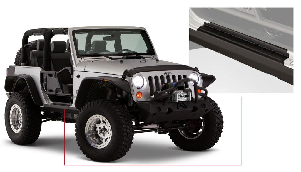 Bushwacker 14011 Trail Armor Side Rocker for Select Jeep Wrangler, Jeep Wrangler JK
