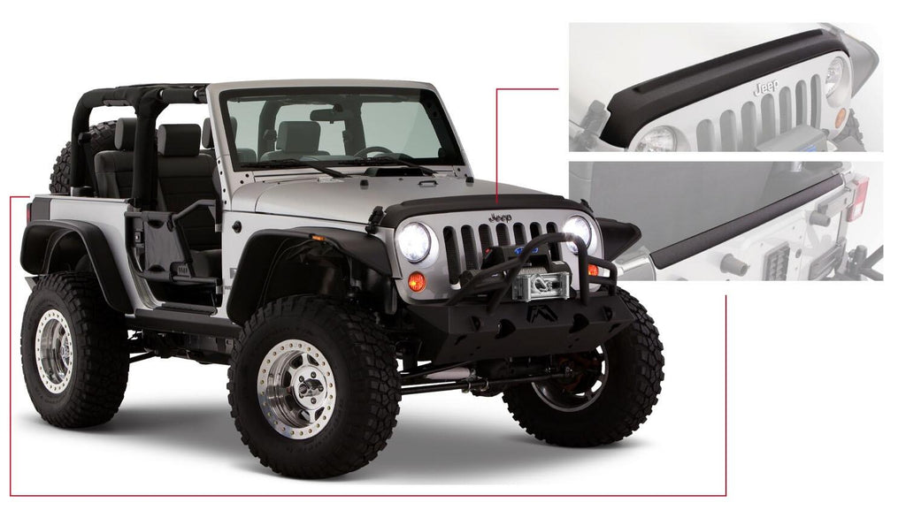 Bushwacker 14013 Trail Armor Hood and Tailgate for Select Jeep Wrangler, Jeep Wrangler JK