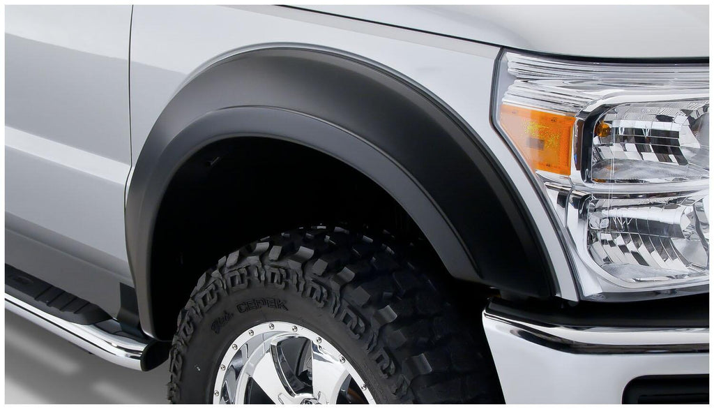 Bushwacker 20085-02 Fender Flares Extend-A-Fender Style 2Pc Front for Select Ford F-250 Super Duty, Ford F-350 Super Duty