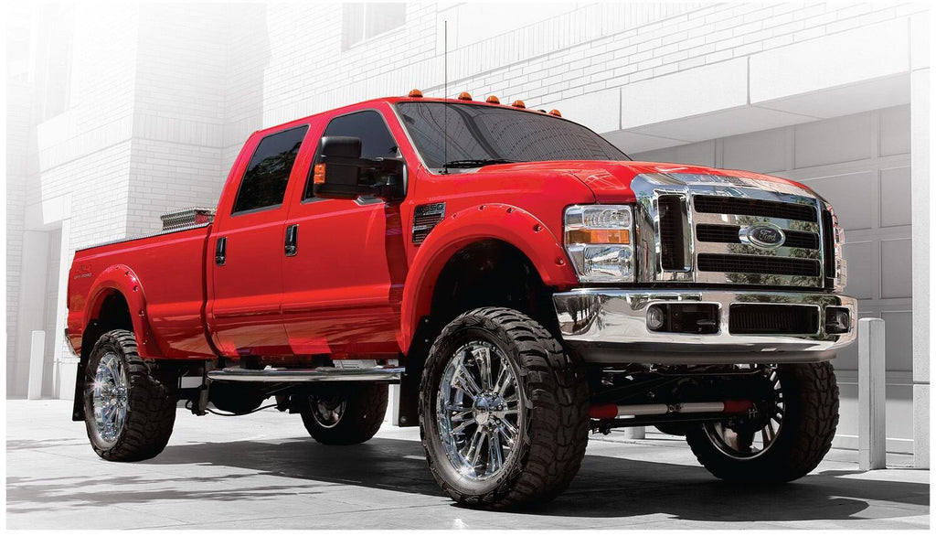 Bushwacker 20917-02 Fender Flares Pocket Style 4Pc for Select Ford F-250 Super Duty, Ford F-350 Super Duty