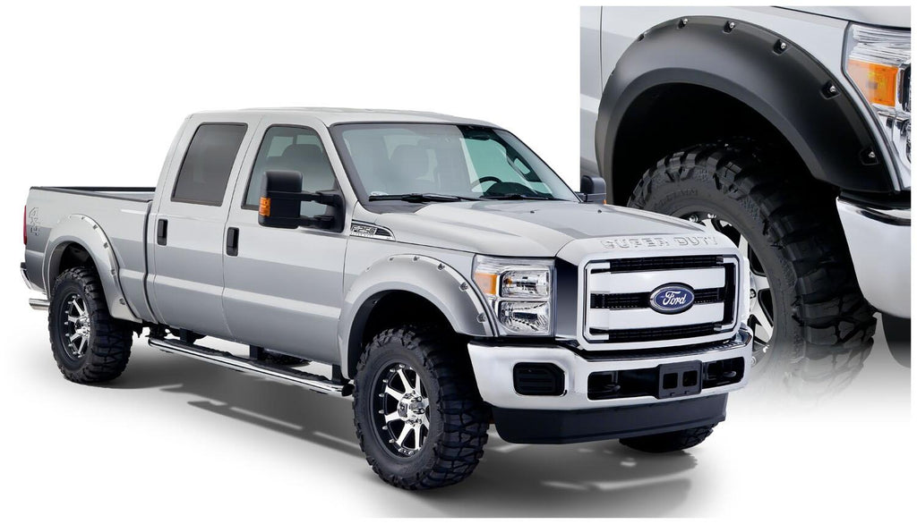 Bushwacker 20917-02 Fender Flares Pocket Style 4Pc for Select Ford F-250 Super Duty, Ford F-350 Super Duty