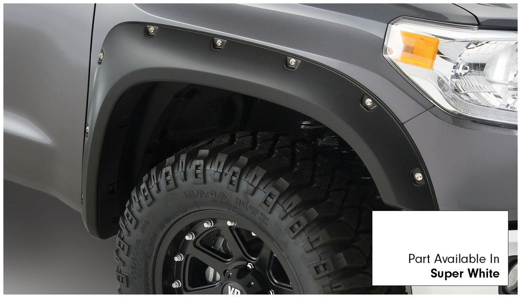 Bushwacker 30918-13 Fender Flares Pocket Style-Color Super White Smooth Finish 4 Pc for Select Toyota Tundra