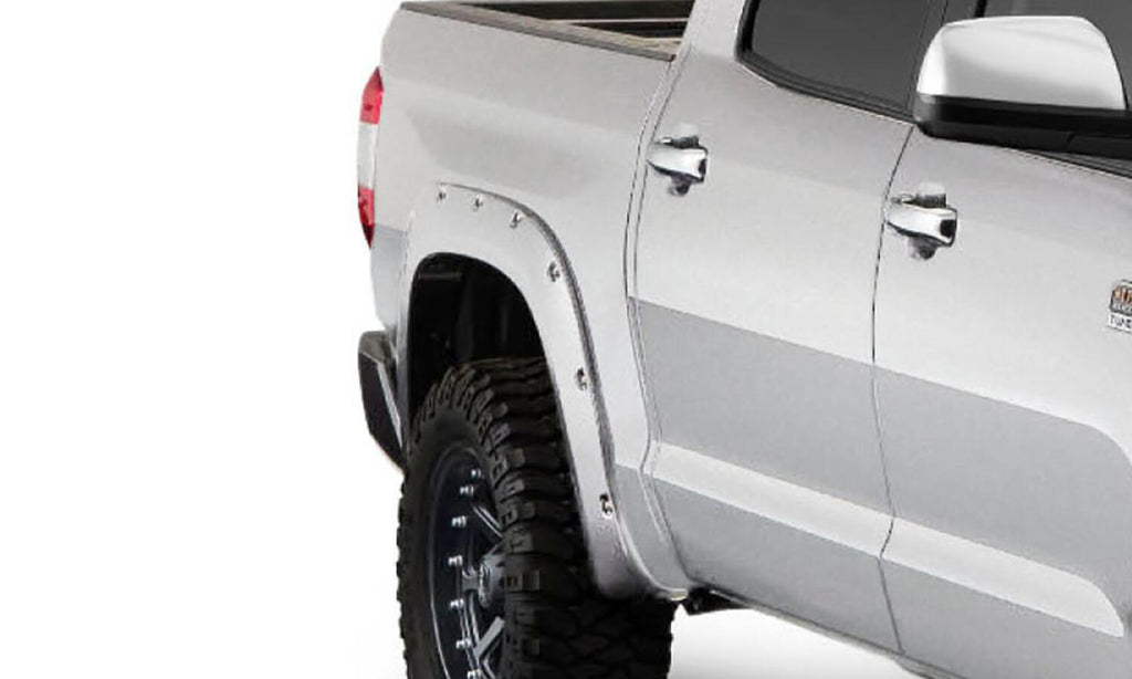 Bushwacker 30918-13 Fender Flares Pocket Style-Color Super White Smooth Finish 4 Pc for Select Toyota Tundra