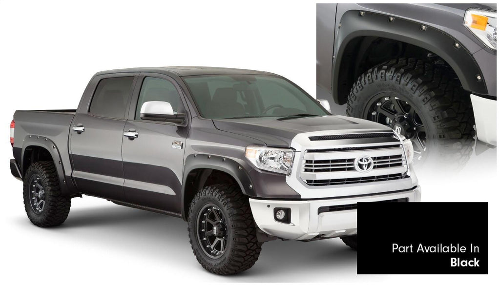 Bushwacker 30918-33 Fender Flares Pocket Style-Color Black Smooth Finish 4 Pc for Select Toyota Tundra
