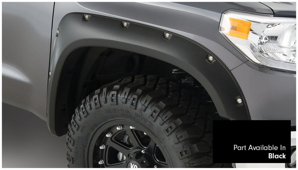 Bushwacker 30918-33 Fender Flares Pocket Style-Color Black Smooth Finish 4 Pc for Select Toyota Tundra
