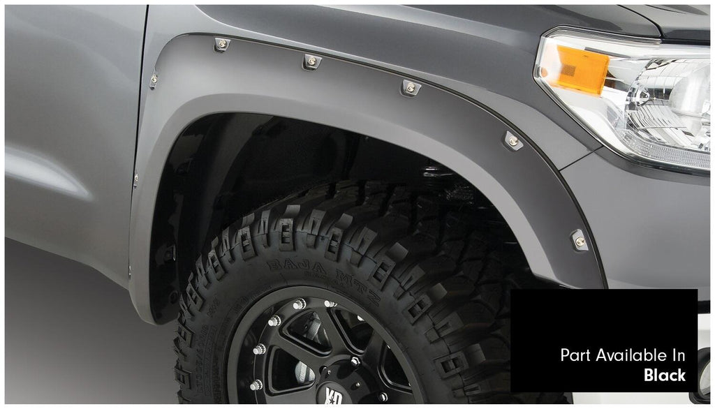 Bushwacker 30918-33 Fender Flares Pocket Style-Color Black Smooth Finish 4 Pc for Select Toyota Tundra