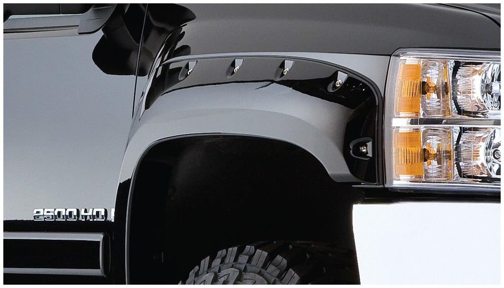 Bushwacker 40097-02 Fender Flares Cutout Style 2Pc Front for Select Chevrolet Silverado 1500, Chevrolet Silverado HD, Chevrolet Silverado HD
