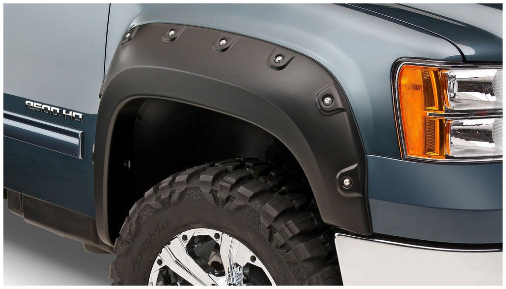 Bushwacker 40109-02 Fender Flares Boss Pocket Style 2Pc Front for Select GMC Sierra HD, GMC Sierra HD