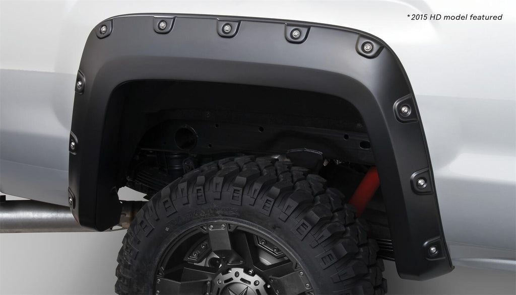 Bushwacker 40118-02 Fender Flares Boss Pocket Style 2Pc Rear for Select GMC Sierra 1500, GMC Sierra HD, GMC Sierra HD