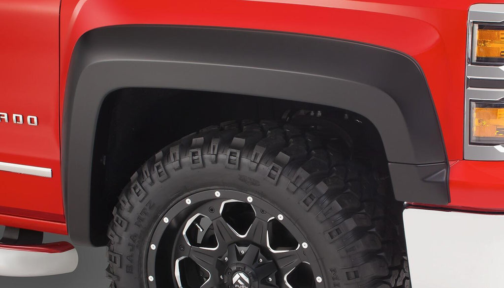 Bushwacker 40125-02 Fender Flares Extend-A-Fender Style 2Pc Front for Select Chevrolet Silverado 1500, Chevrolet Silverado LD, Chevrolet Silverado HD, Chevrolet Silverado HD