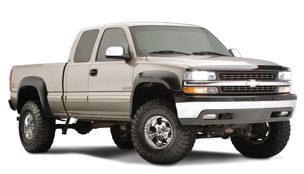 Bushwacker 40945-02 Fender Flares Extend-A-Fender Style 4Pc for Select Chevrolet Silverado 1500, Chevrolet Silverado Classic, Chevrolet Silverado HD, Chevrolet Silverado HD Classic, Chevrolet Silverado 2500, Chevrolet Silverado HD, Chevrolet Silverado HD