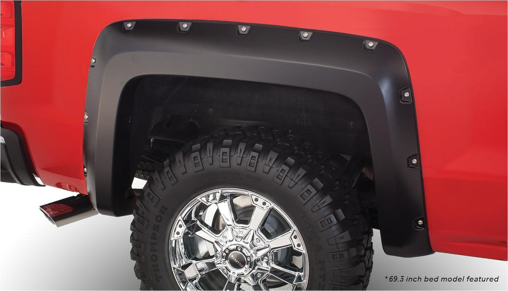 Bushwacker 40924-02 Fender Flares Pocket Style 4Pc for Select Chevrolet Silverado 1500, Chevrolet Silverado HD, Chevrolet Silverado HD