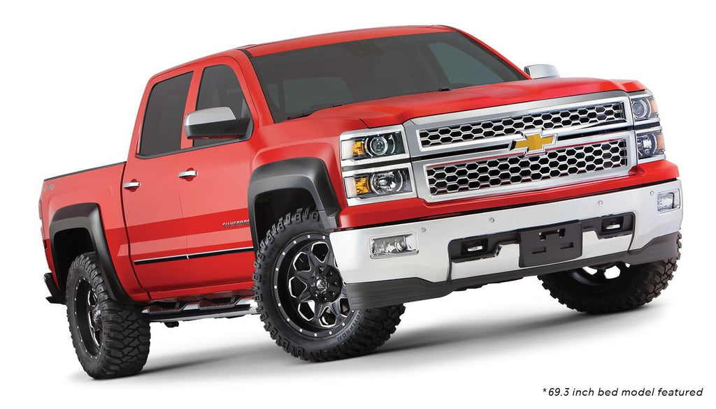 Bushwacker 40964-02 Fender Flares Extend-A-Fender Style 4Pc for Select Chevrolet Silverado 1500, Chevrolet Silverado LD, Chevrolet Silverado HD, Chevrolet Silverado HD