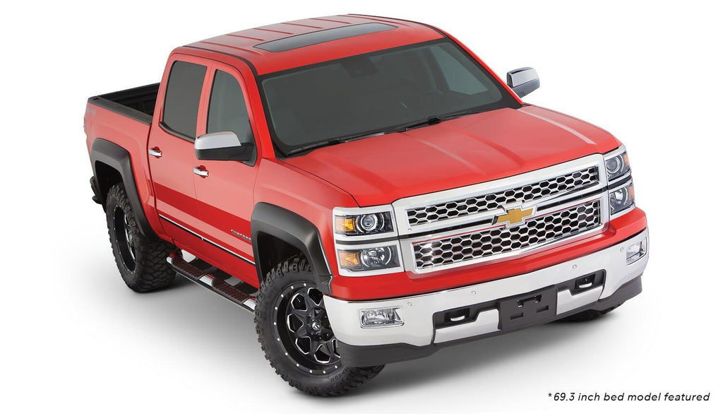 Bushwacker 40964-02 Fender Flares Extend-A-Fender Style 4Pc for Select Chevrolet Silverado 1500, Chevrolet Silverado LD, Chevrolet Silverado HD, Chevrolet Silverado HD