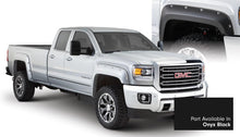 Load image into Gallery viewer, Bushwacker 40967-34 Fender Flares Pocket Style-Color Onyx Black Smooth Finish 4 Pc for Select GMC Sierra HD, GMC Sierra HD