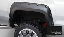 Load image into Gallery viewer, Bushwacker 40967-34 Fender Flares Pocket Style-Color Onyx Black Smooth Finish 4 Pc for Select GMC Sierra HD, GMC Sierra HD