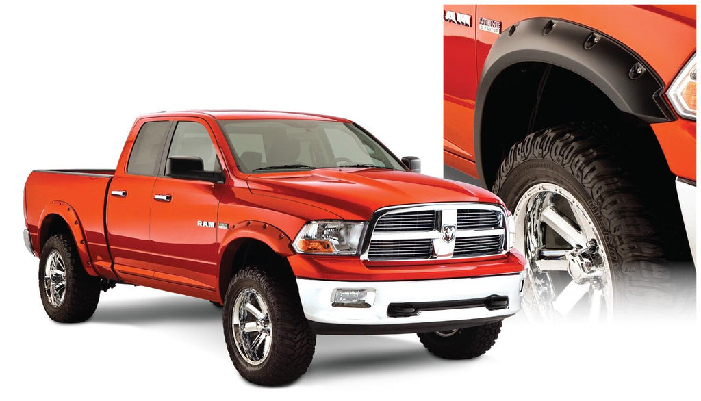 Bushwacker 50911-02 Fender Flares Pocket Style 4Pc for Select Dodge Ram 1500, Dodge Ram 2500, Dodge Ram