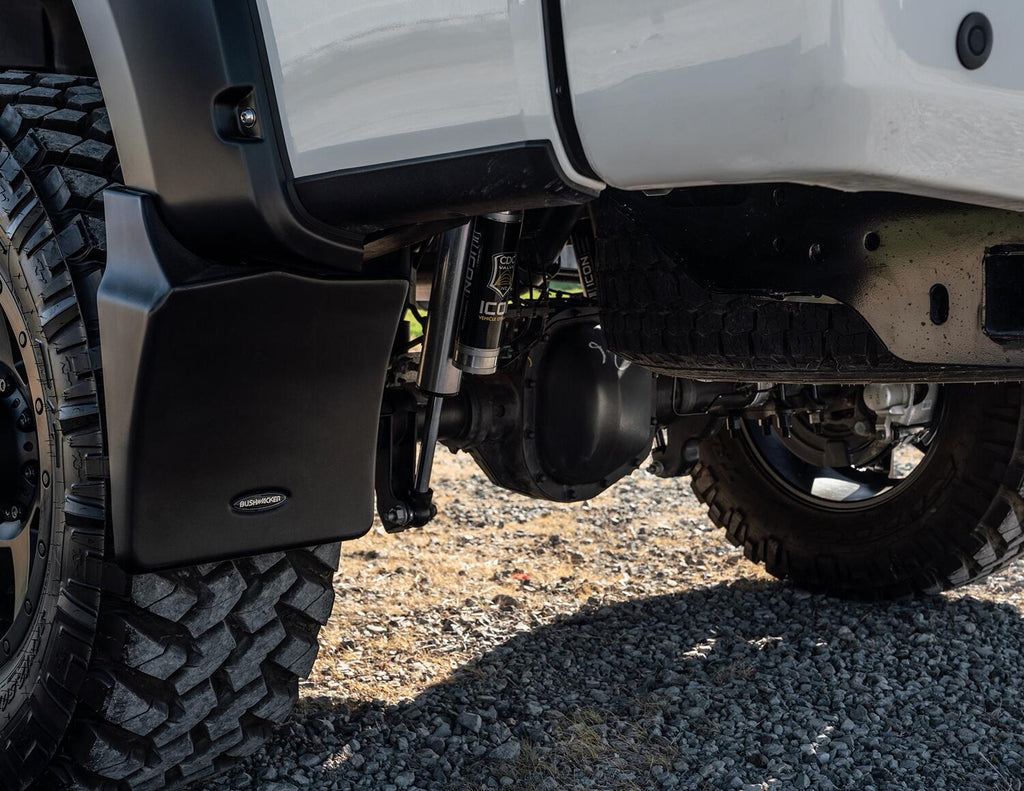 Bushwacker MUD-40120 Trail Armor Mud Flaps - exclusive for Bushwacker Pocket Style Fender Flares for Select Chevrolet Silverado 1500, Chevrolet Silverado LD, Chevrolet Silverado HD, Chevrolet Silverado HD