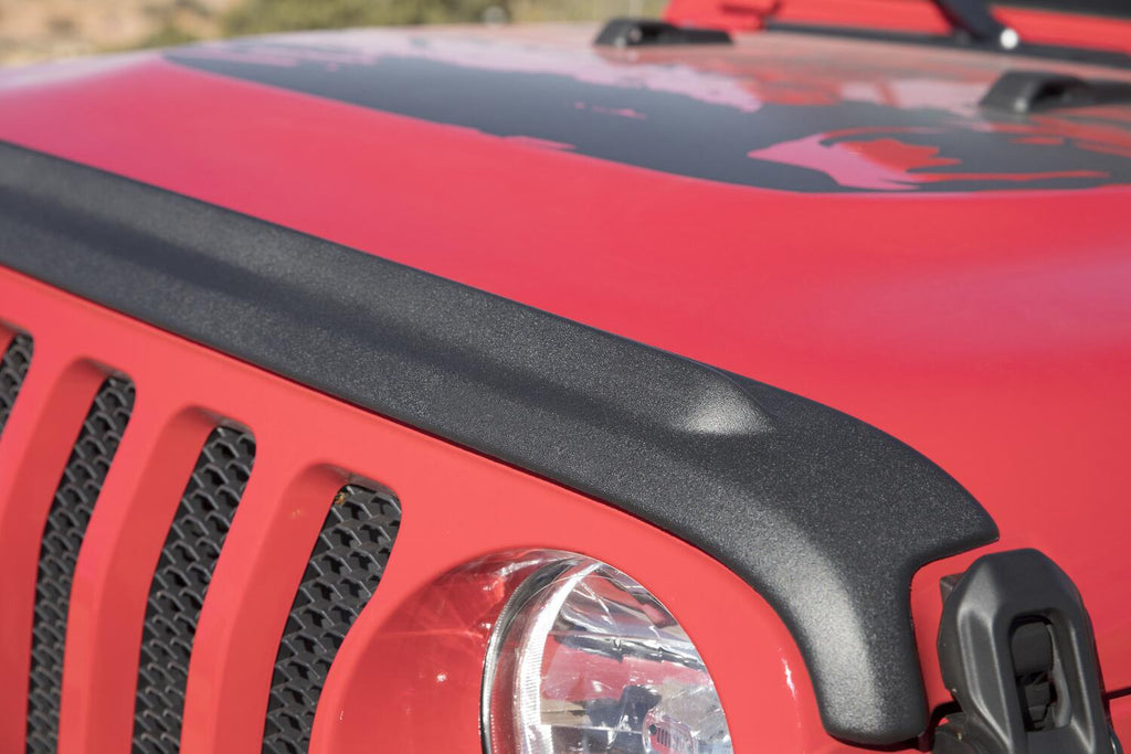 Bushwacker 14093 Trail Armor Hood Stone Guard; Black for Select Jeep Gladiator, Jeep Wrangler