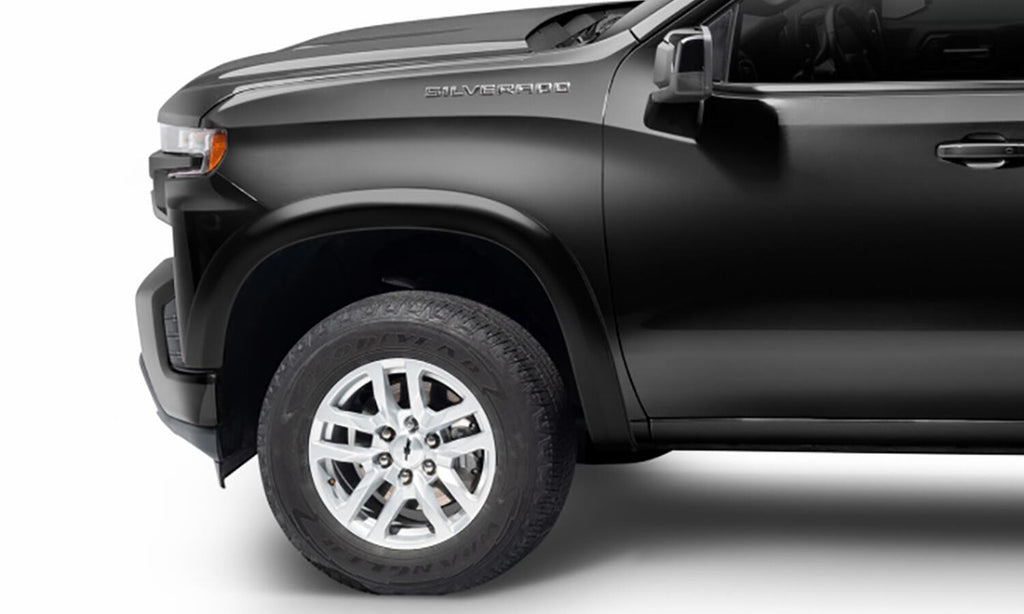 Bushwacker 40930-34 Fender Flares OE Style Color Black Smooth Finish 4 Pc for Select Chevrolet Silverado 1500, Chevrolet Silverado LTD