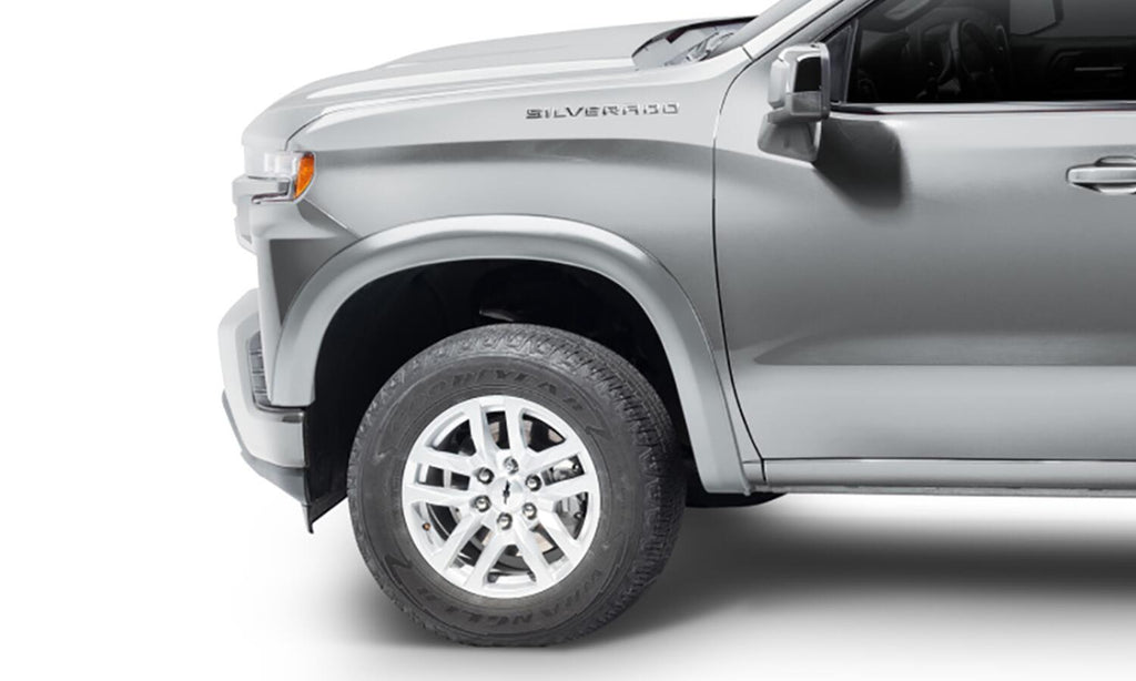 Bushwacker 40930-54 Fender Flares OE Style Color Silver Ice Metallic Smooth Finish 4 Pc for Select Chevrolet Silverado 1500, Chevrolet Silverado LTD