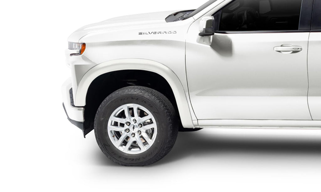 Bushwacker 40930-14 Fender Flares OE Style Color Summit White Smooth Finish 4 Pc for Select Chevrolet Silverado 1500, Chevrolet Silverado LTD