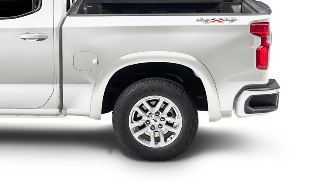 Bushwacker 40930-14 Fender Flares OE Style Color Summit White Smooth Finish 4 Pc for Select Chevrolet Silverado 1500, Chevrolet Silverado LTD