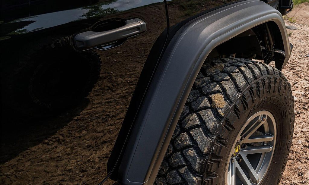 Bushwacker 11950-07 Fender Flares Hyperform 4pc Set for Select Jeep Wrangler