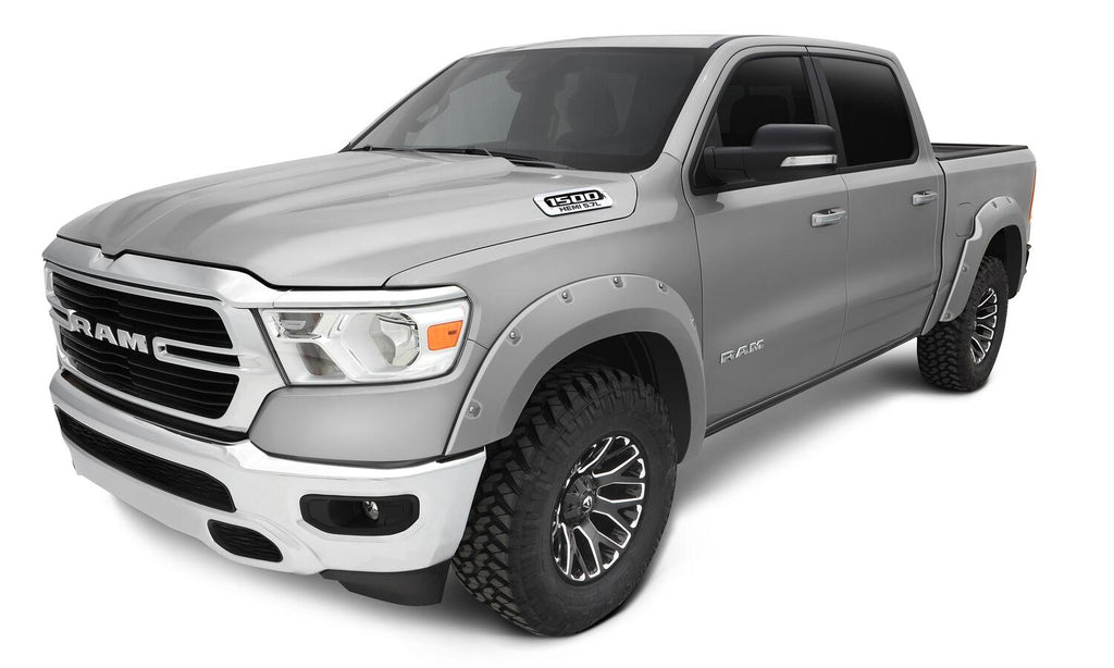 Bushwacker 50924-95 Fender Flares Pocket Style-Color Billet Silver Metallic Smooth Finish 4 Pc for Select Ram