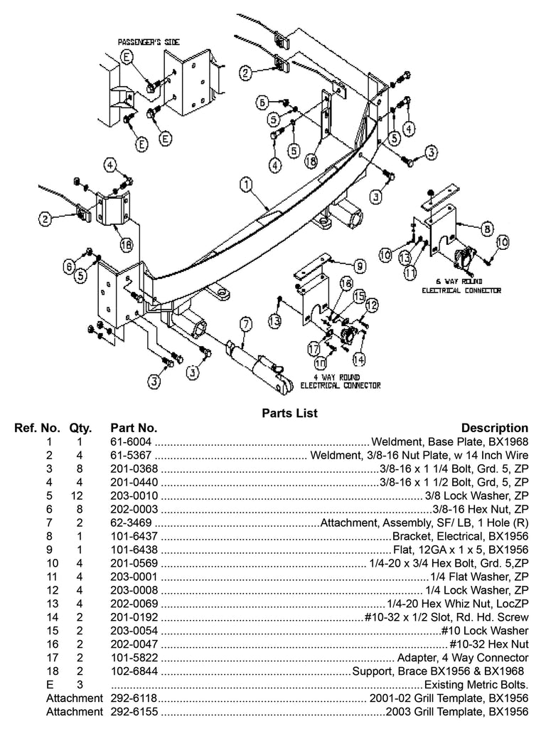 Blue Ox BX1968 Tow Bar Base Plate for Select Chrysler PT Cruiser