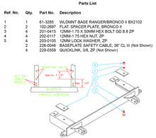 Load image into Gallery viewer, Blue Ox BX2102 Tow Bar Base Plate for Select Ford Bronco II, Ford Ranger
