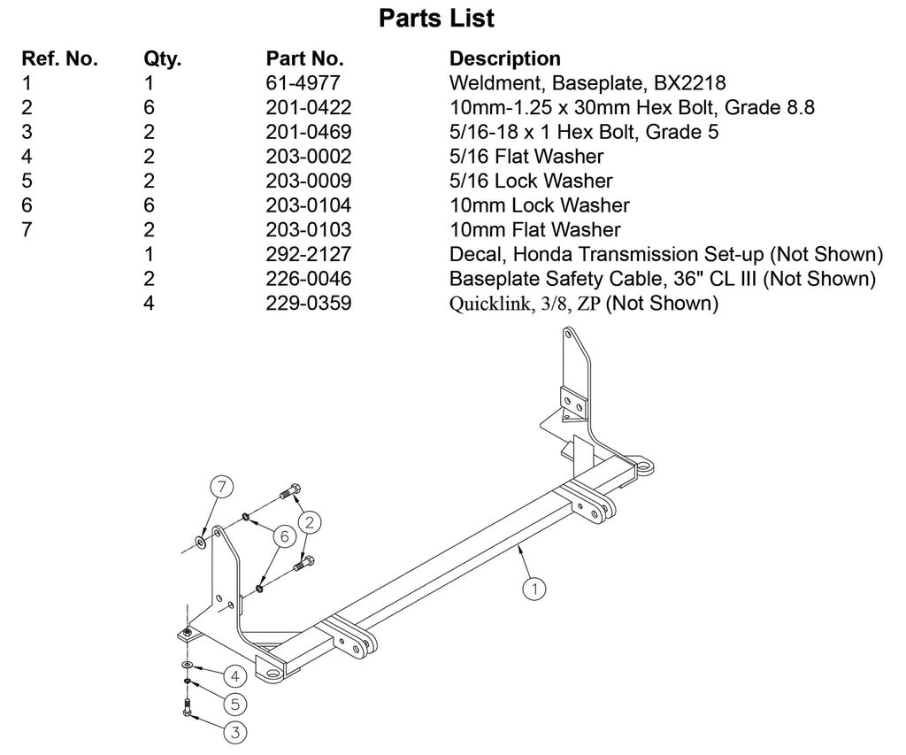 Blue Ox BX2218 Tow Bar Base Plate for Select Honda CR-V