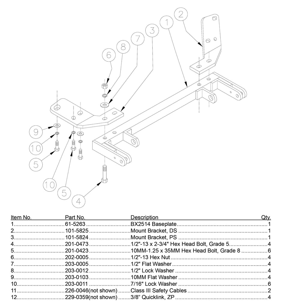 Blue Ox BX2514 Tow Bar Base Plate for Select Mazda Miata