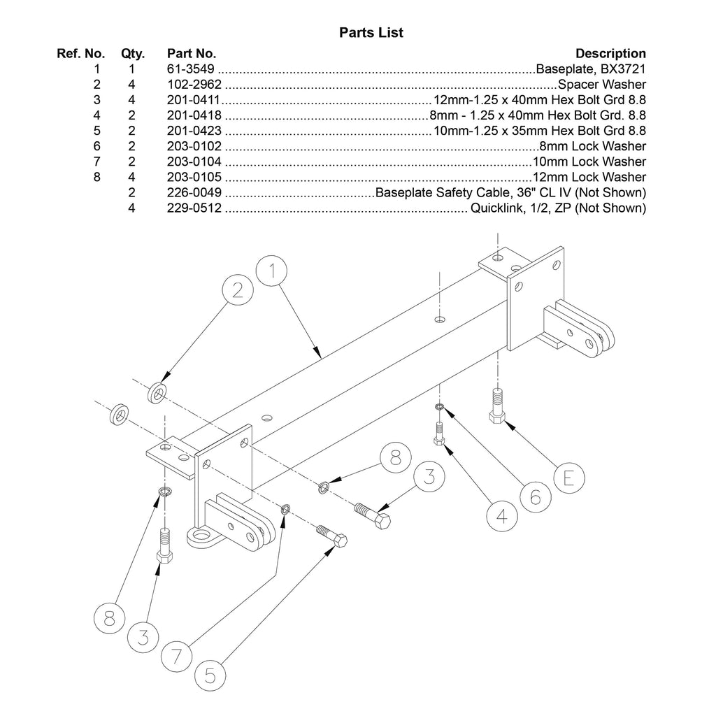 Blue Ox BX3721 Tow Bar Base Plate for Select Toyota 4Runner, Toyota Pickup
