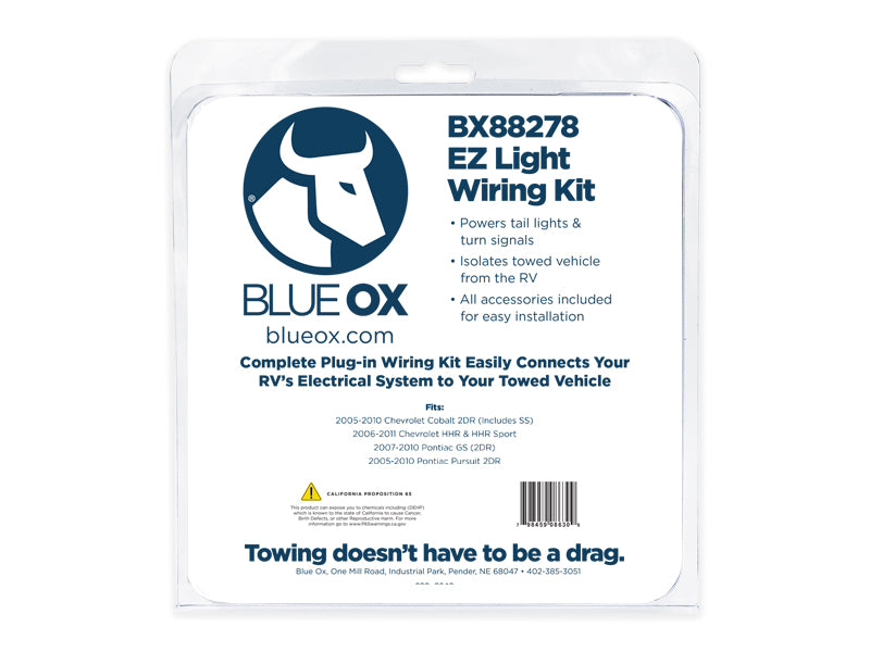 Blue Ox BX88278 EZ Light Wiring Harness Kit for Select Chevrolet Cobalt, Chevrolet HHR, Pontiac G5, Pontiac Pursuit