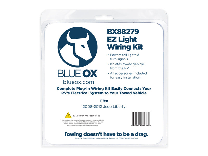 Blue Ox BX88279 EZ Light Wiring Harness Kit for Select Jeep Liberty