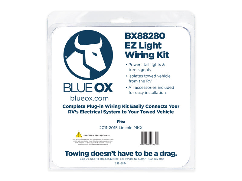 Blue Ox BX88280 EZ Light Wiring Harness Kit for Select Lincoln MKX