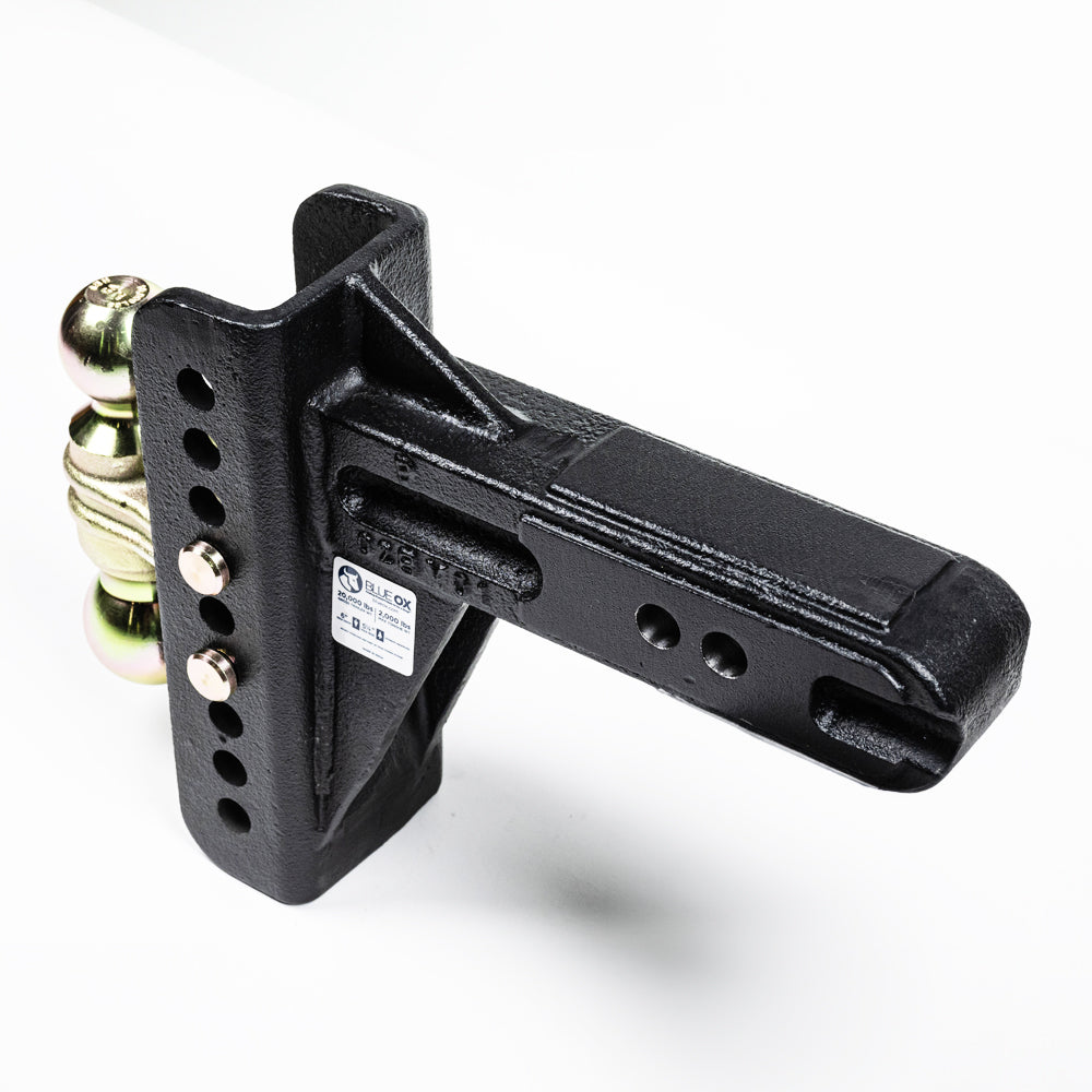 Blue Ox BXH20261 ADJ. BALL MOUNT,2-1/2" RCVR,6" DROP/RISE,2" & 2-5/16" BALL,20K