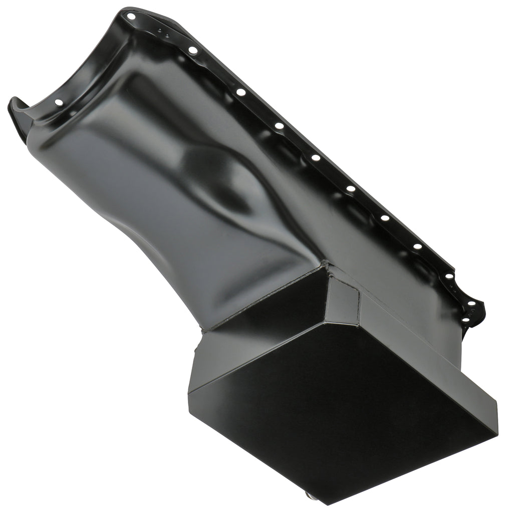 Bb-Chevy-396-454-(65-95)-Steel-Engine-Oil-Pan-With-Kickouts--Black-Finish