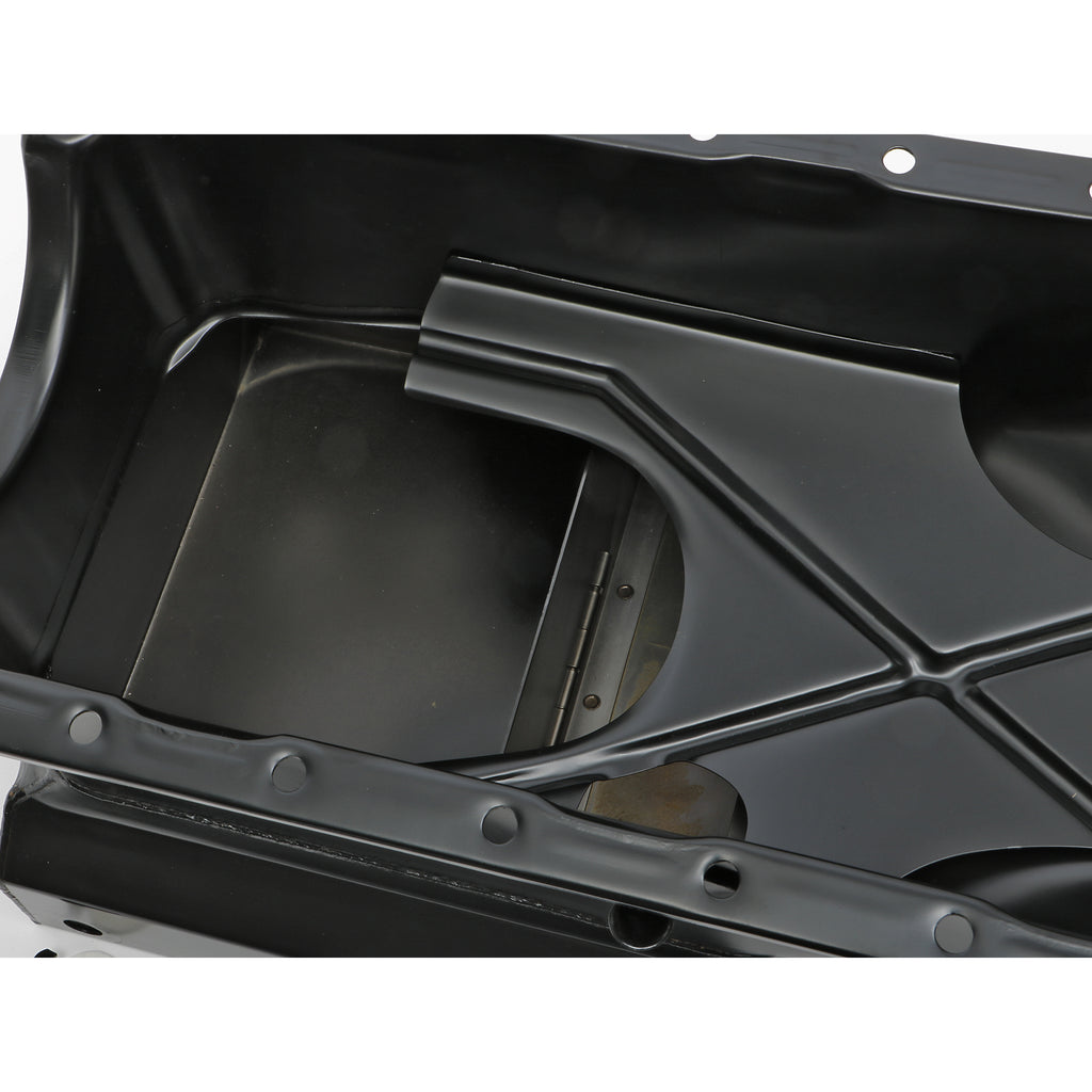 Bb-Chevy-396-454-(65-95)-Steel-Engine-Oil-Pan-With-Kickouts--Black-Finish