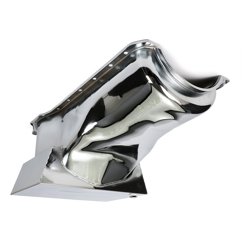 Bb-Ford-Oil-Pan-1970-1982-351C,-351M,-400-8Qt-Front-Sump-Chrome